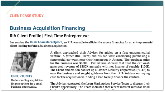 First Time Entrepreneur Osaic