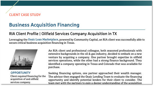 Oilfield Acquisition Osaic