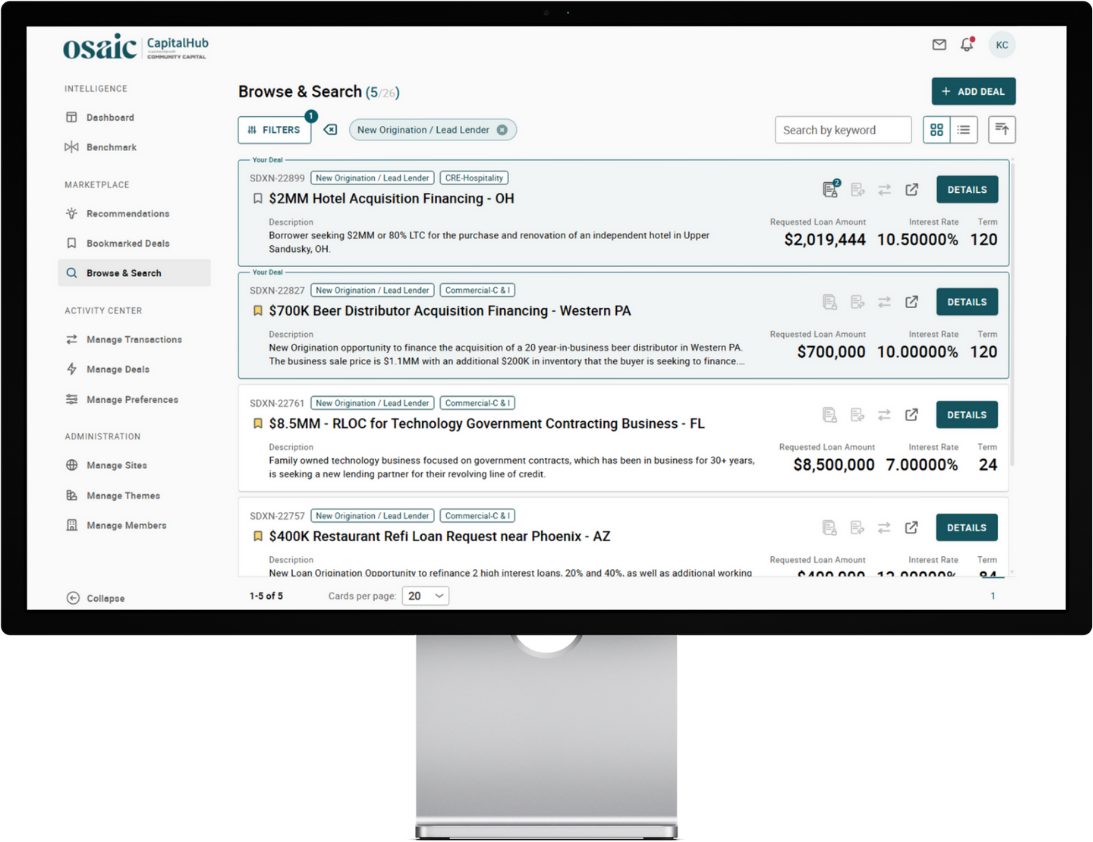 Osaic CapitalHub - Monitor Osaic CapitalHub - Monitor